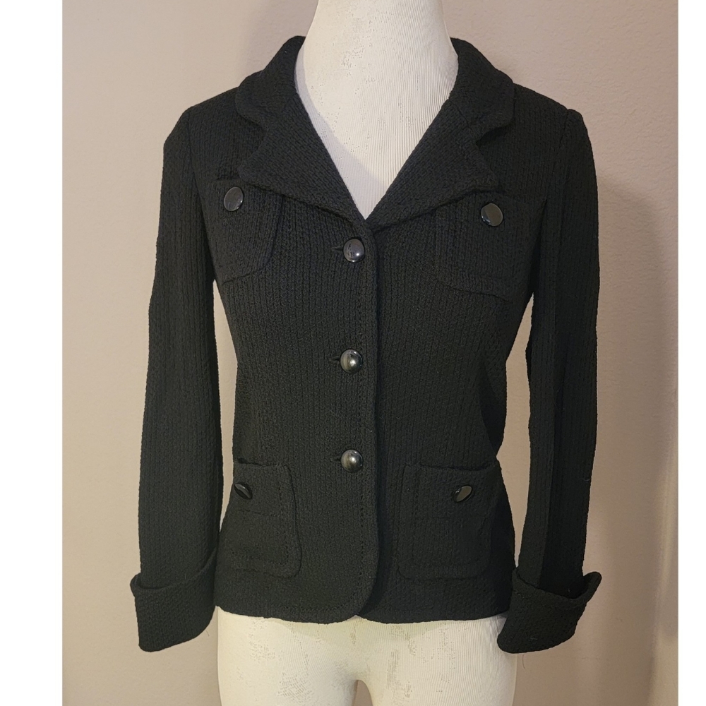 St John caviar knit blazer